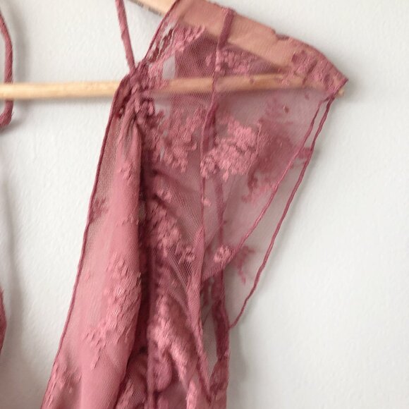 Free People top XL Lacey in love cami top tshirt New with tags! Lace tee - Picture 6 of 11